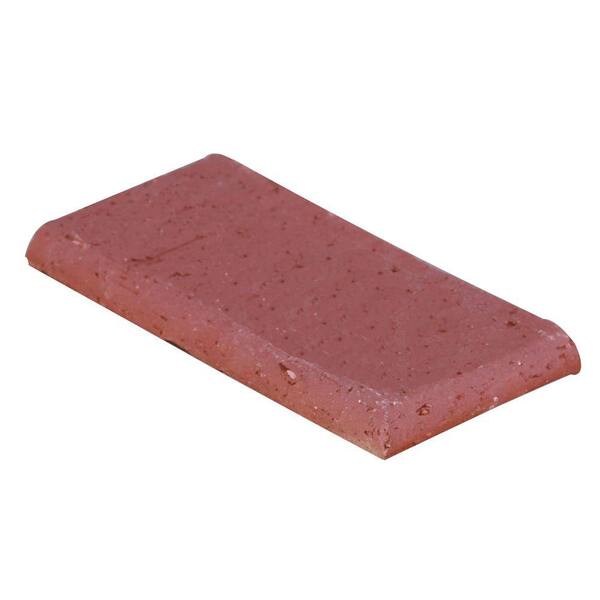 Unbranded Malibu Lane Sunset Red 7.63 in. x 3.63 in. x 0.63 in. Left Corner Bullnose Clay Brick-DISCONTINUED