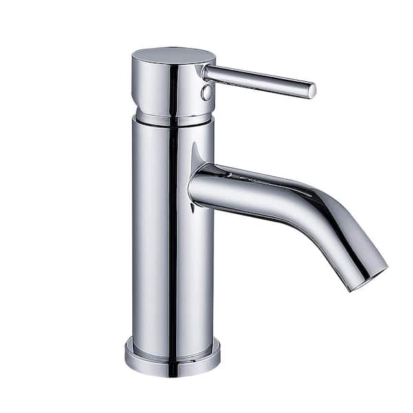 Single-Handle Single-Hole Bathroom Faucet in Chrome
