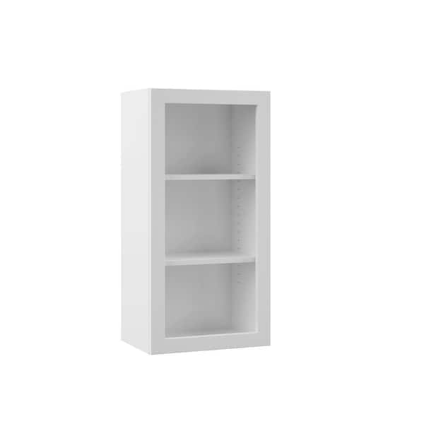 Designer Series Edgeley Assembled 18x36x12 in. Wall Open Shelf Kitchen Cabinet in White