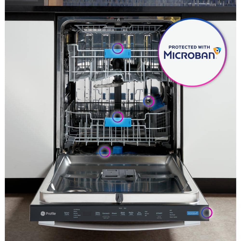 24" Stainless Steel Smart Built-In Dishwasher with Top Control
