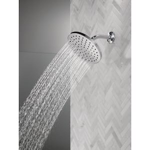 1-Spray Patterns 1.5 GPM 7.88 in. Wall Mount Fixed Shower Head in Chrome