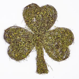 16 in. x 15 in. x 1 in. Wall Hanging St. Patrick's Day Shamrock Decoration