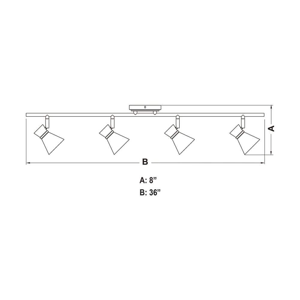 Alto 4-Light Brushed Nickel & Chrome Adjustable Directional Ceiling Light