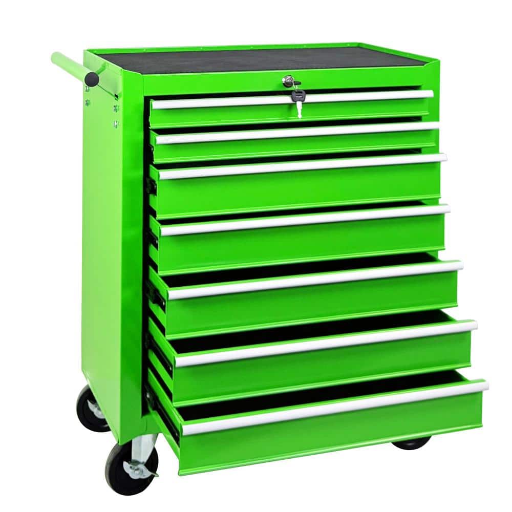 7 Drawer Rolling Steel Tool Chest Gray, Mobile Tool Storage Cabinet with Wheels for Garage Warehouse Workshop
