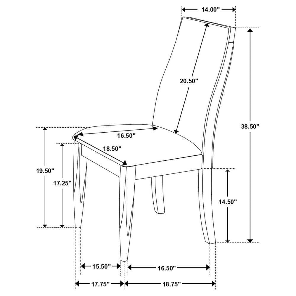 Gray Upholstered High Back Side Chair with Walnut Frame