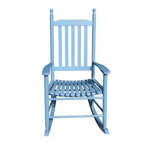 Blue Populus Wood Outdoor Rocking Chair