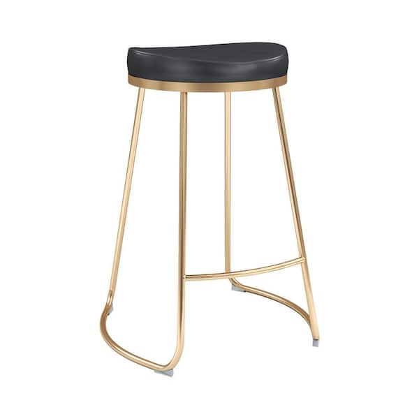 Unbranded Bree 26.2 in. Black Counter Stool (Set of 2)