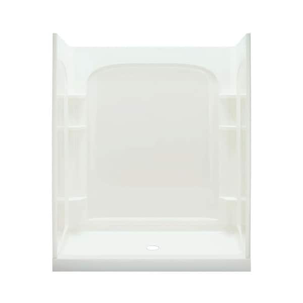 STERLING Ensemble 35 in. x 60 in. x 77 in. Shower Kit with Age-in-Place Backers in White