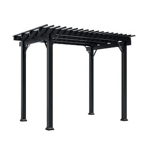 8 ft. x 12 ft. Black Aluminum Classic Pergola