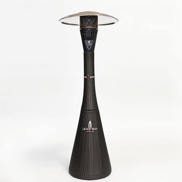 Lava Heat Italia Palermo 46,000 BTU 7 ft. Black Wicker Gas Patio Heater TL7MGBLW The Home Depot