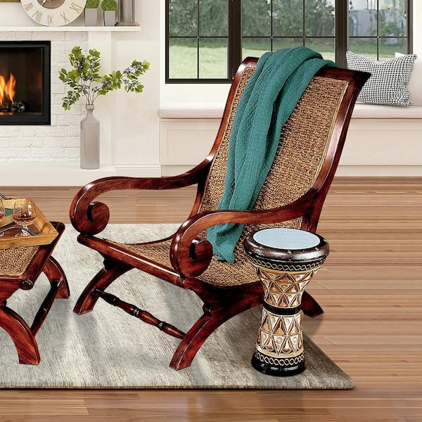 Design Toscano British Plantation Brown Mahogany Chair AF1545