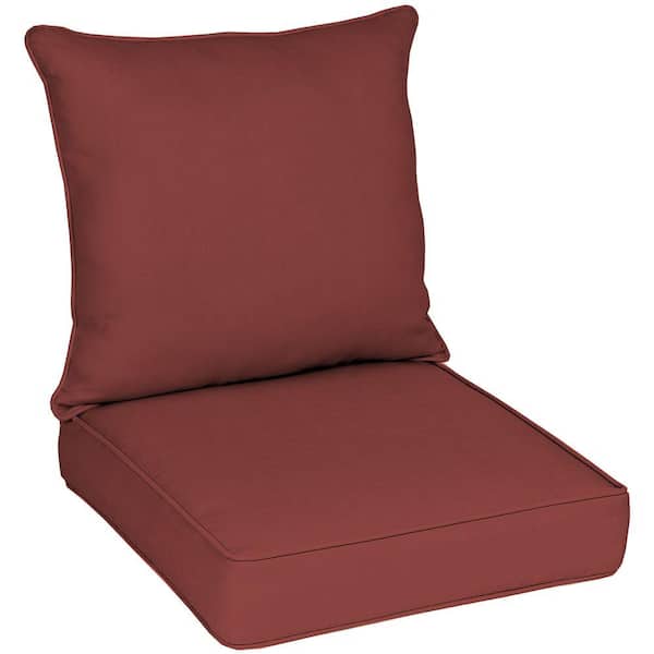 Hampton Bay Chili Solid Quick Dry Outdoor Deep Seating Cushion