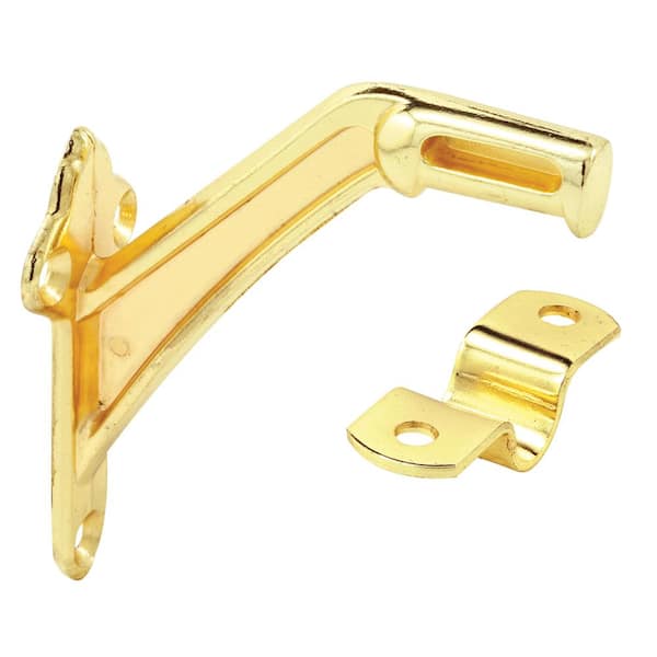 Hand Rail Bracket Brass Plated Nickel Plated Heavy Duty (2-Pack)
