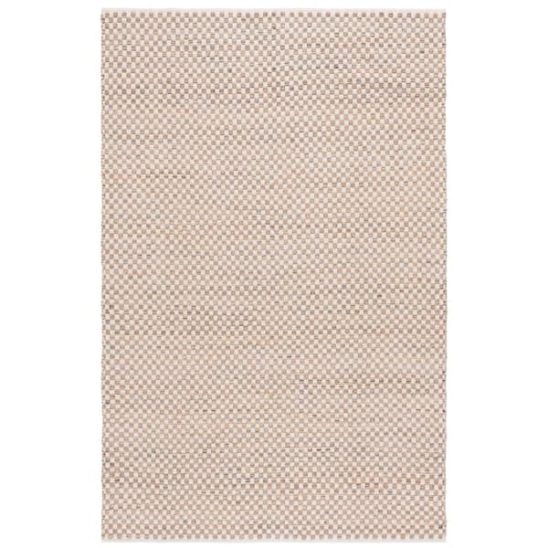 Organica 6 ft. x 9 ft. Natural/Ivory Check Area Rug
