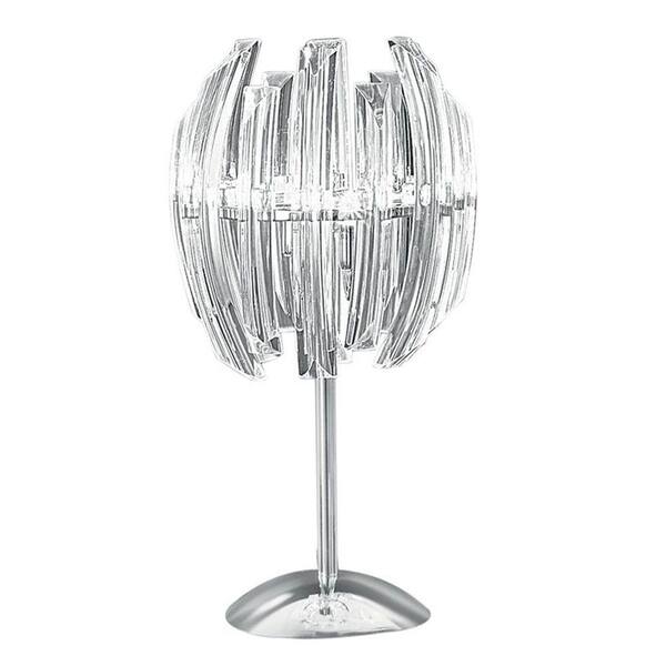 EGLO Drifter 17 in. 3/8 2-Light Chrome Table Lamp