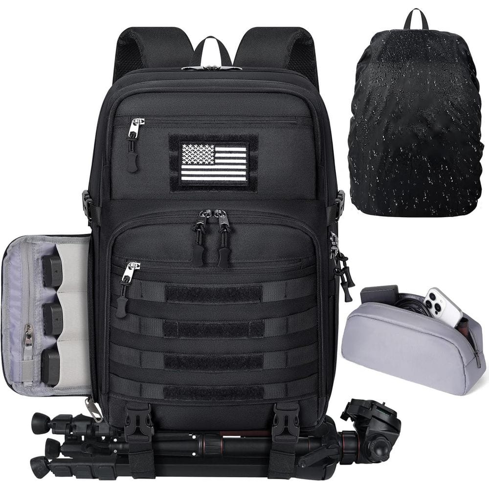 Camera Backpack Bag Professional for DSLR/SLR Mirrorless Waterproof Tactical with Rain Cover and Tripod Holder price history on PriceWatchPro