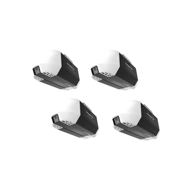 Advanced Series 1 HP Smart Belt Drive Garage Door Opener with Battery Backup, Camera, Remotes, and Motion WC (4-Pack)