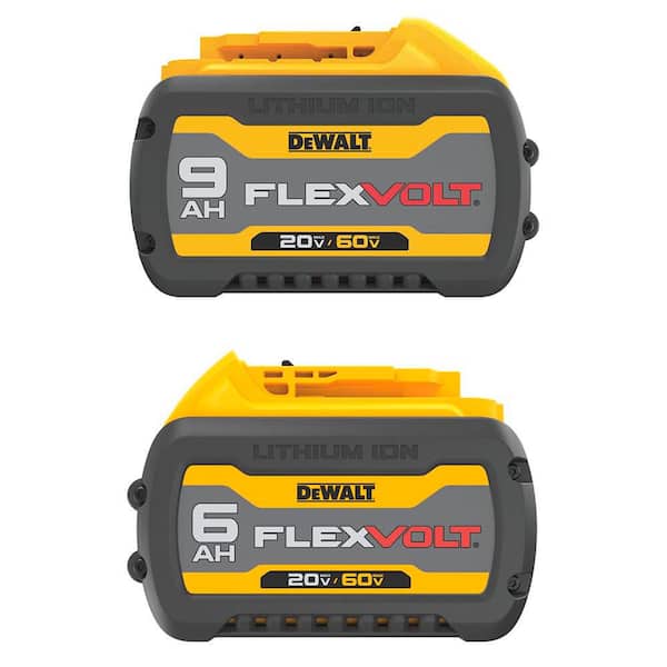 20V/60V MAX FLEXVOLT Lithium-Ion 9.0Ah Battery and 6.0Ah Battery (2 -Pack)
