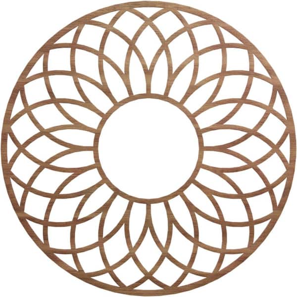 Ekena Millwork 0.375 in. x 38 in. x 38 in. Wood Medallion Moulding