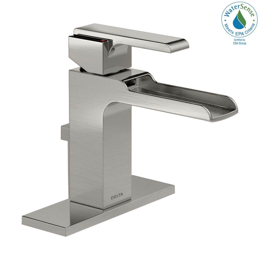 Stainless Steel Single Hole Modern Bathroom Faucet with Brass Handle