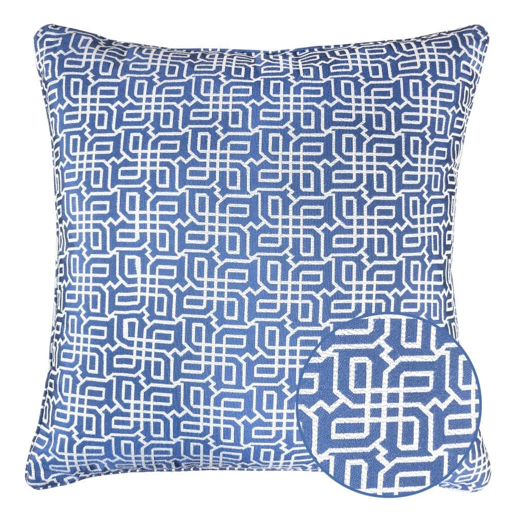 Seana Navy Geometric Polyester 20 in. x 20 in. Throw Pillow price history on PriceWatchPro