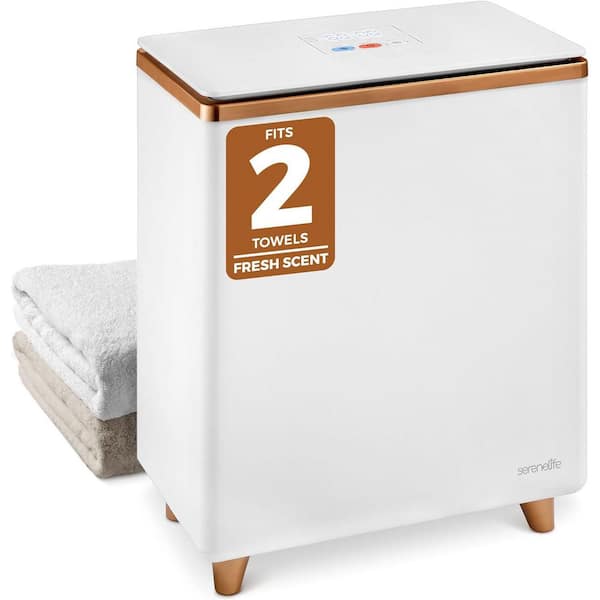 Electric Towel Warmer Bucket - Single Touch, 2 Large Bath Towels, Gold, 20L Capacity - SLTLR150