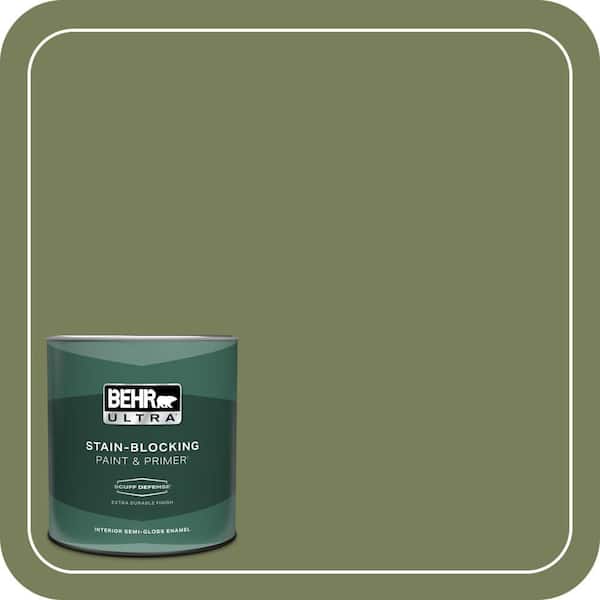 BEHR ULTRA 1 qt. #410F-6 Grape Vine Extra Durable Semi-Gloss Enamel Interior Paint & Primer