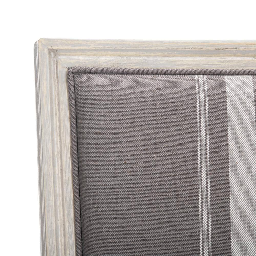 Elegant Transitional Grey Linen Upholstered Side Chair Set