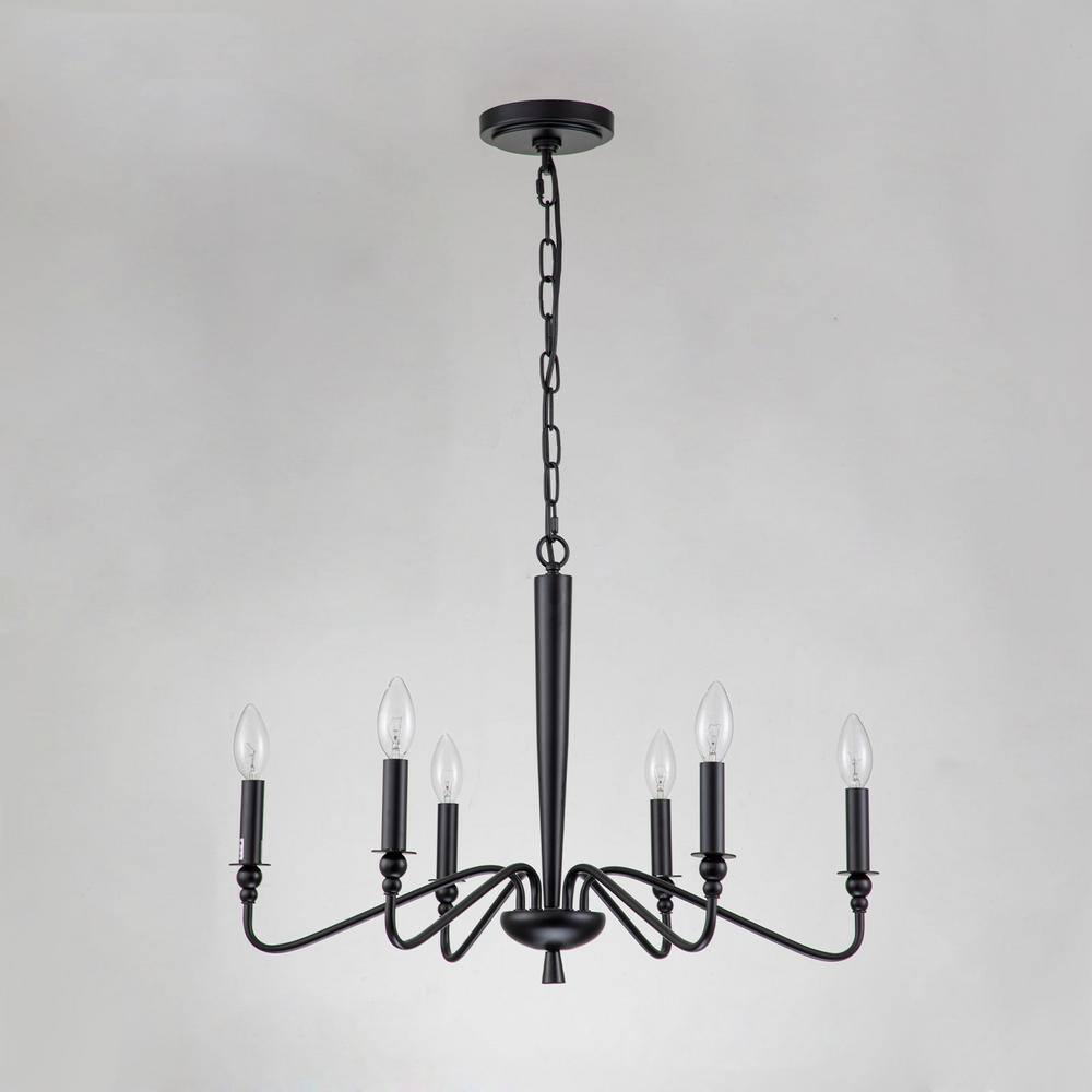 EDISLIVE Galea 6-Light Black Classic Traditional Candle Style ...