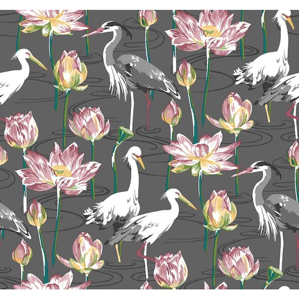 A-Street Prints Barton Grey Heron Wallpaper