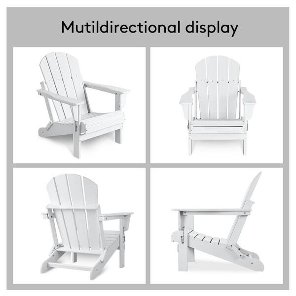 Furniture Classic White Market Chairs Design, Folding Chair Outdoor Weather Resistant Patio Chairs for Garden, Deck