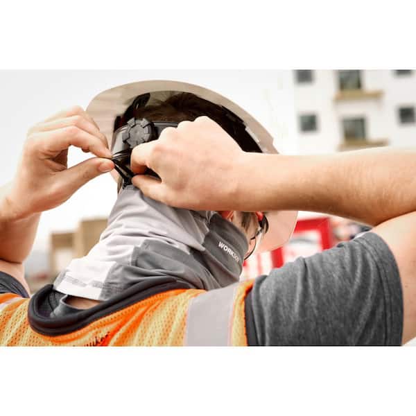 Milwaukee Gray and Red WORKSKIN Performance Neck Gaiter Cap