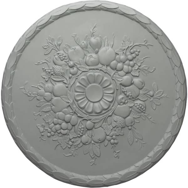 Ekena Millwork 22-1/2" x 1-1/4" Anthony Harvest Urethane Ceiling Medallion (Fits Canopies upto 2-1/8"), Primed White