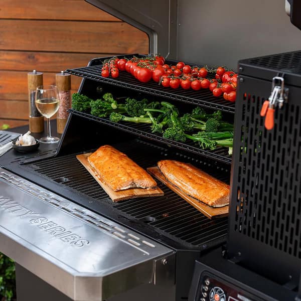 Gravity Series Charcoal Grill Plus Smoker in Black 1150 sq. in.