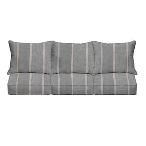 23 x 23.5 x 5 (6-Piece) Deep Seating Outdoor Couch Cushion in Sunbrella Lengthen Stone