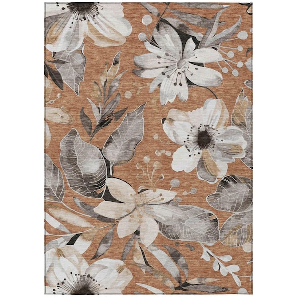 Addison Rugs Chantille Machine Washable Indoor/Outdoor Abstract ACN2260 Copper 9 ft. x 12 ft. Area Rug