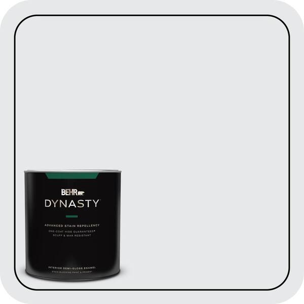 BEHR DYNASTY 1 qt. #PR-W10 Swirling Water Semi-Gloss Enamel Interior Stain-Blocking Paint and Primer