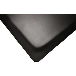 Rhino Anti-Fatigue Mats Industrial Smooth 4 ft. x 4 ft. x 1/2 in. Commercial Floor Mat Anti-Fatigue, Black IS48X4