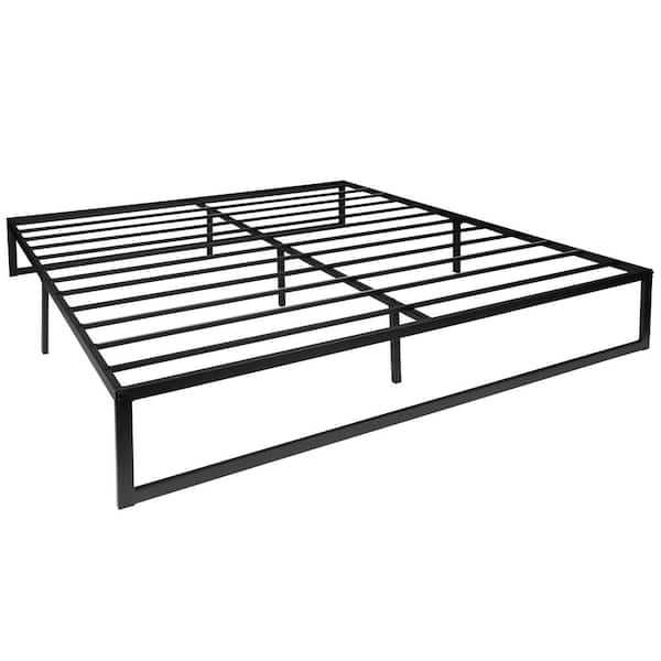 TAYLOR + LOGAN Black Metal Frame King Platform Bed