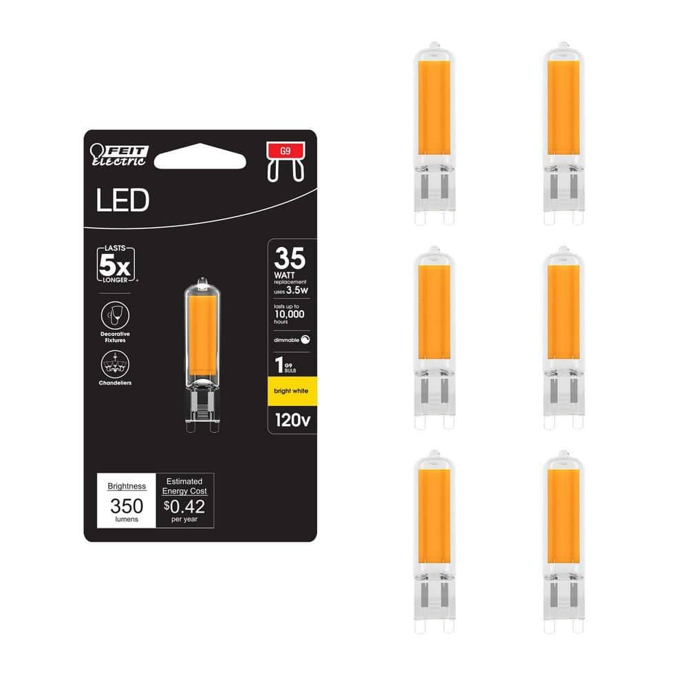 35-Watt Equivalent Bright White (3000K) T4 G9 Bi-Pin Base Decorative LED Light Bulb (6-Pack)