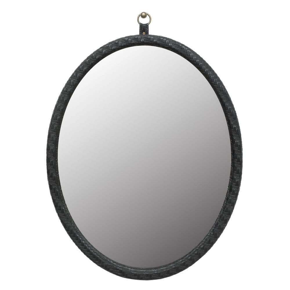 23.62 in. W x 29.92 in. H Modern Design Oval PU Covered MDF Framed Wall Bat