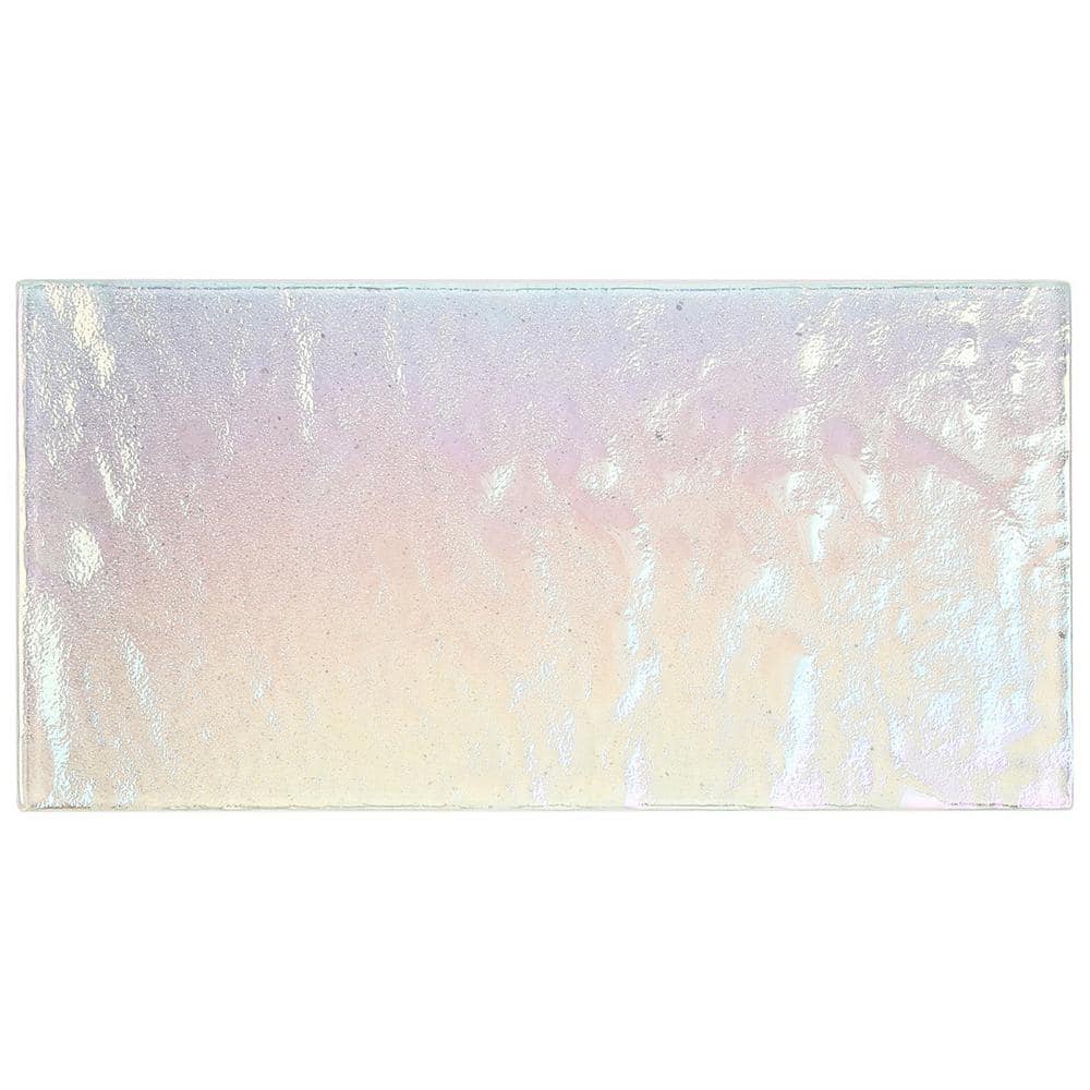 Speckle Glacier White 4.37 in. x 0.31 in. Polished Glass Wall Tile Sample price history on PriceWatchPro