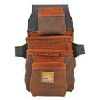 13 in. 4-Pocket Elite Series Leather Tool Pouch in Brown