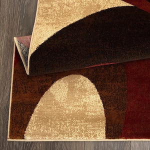 Tribeca Slade Brown/Multi 8 ft. x 10 ft. Abstract Area Rug