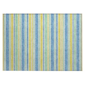 Chantille ACN531 Yellow 1 ft. 8 in. x 2 ft. 6 in. Machine Washable Indoor/Outdoor Geometric Area Rug