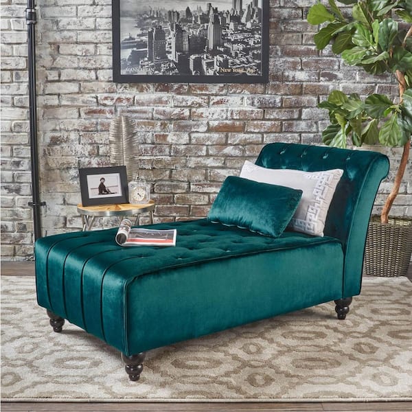 Teal chaise online lounge