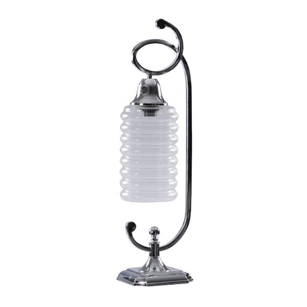 Absolute Decor 25 in. Chrome Metal Accent Lamp