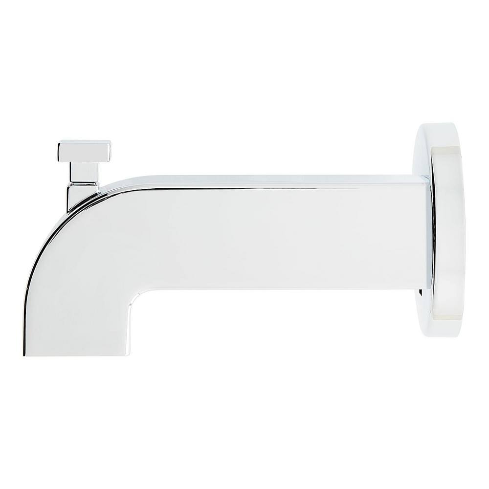 Brushed Nickel Tub Spout with Integrated Diverter