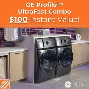 Profile 4.8 cu. ft. Smart UltraFast Electric Washer & Dryer Combo in Carbon Graphite with Ventless Heat Pump Technology