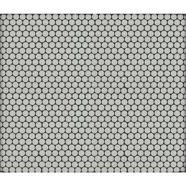 MSI Penny Round Bianco 11.38 in. x 12.32 in. x mm Porcelain Mosaic Tile (0.97 sq. ft.)-PT-PENRD-BIAM - The Home Depot